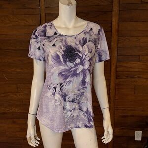 Lavender Floral Short Sleeve Tee by